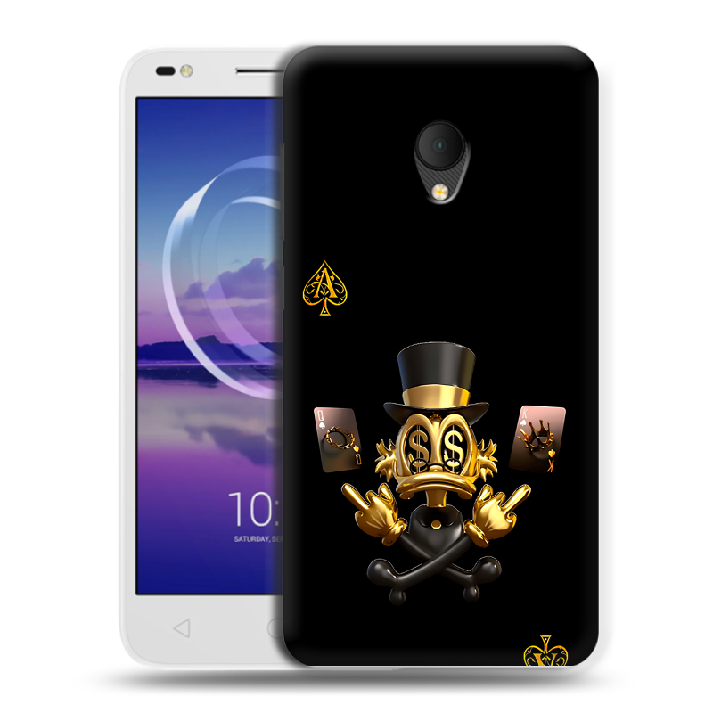 Силиконовый чехол на Alcatel U5 HD 5047d с принтом Золотой скрудж макдак Силиконовый чехол на Alcatel U5 HD 5047d с принтом Золотой скрудж макдак