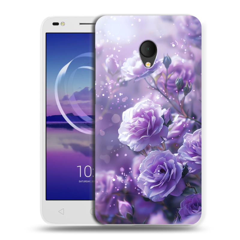 Силиконовый чехол на Alcatel U5 HD 5047d с принтом Розы цветы Силиконовый чехол на Alcatel U5 HD 5047d с принтом Розы цветы
