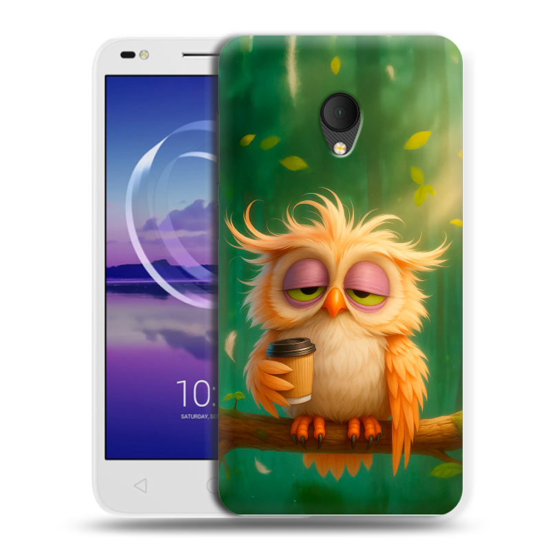 Силиконовый чехол на Alcatel U5 HD 5047d с принтом сова Силиконовый чехол на Alcatel U5 HD 5047d с принтом сова