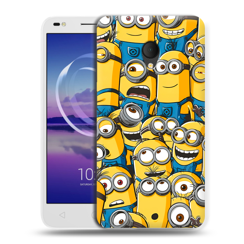 Силиконовый чехол на Alcatel U5 HD 5047d с принтом Миньоны Силиконовый чехол на Alcatel U5 HD 5047d с принтом Миньоны
