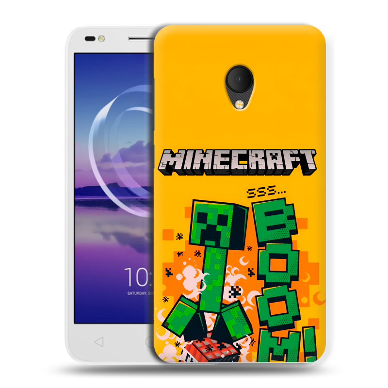 Силиконовый чехол на Alcatel U5 HD 5047d с принтом Майнкрафт Minecraft Силиконовый чехол на Alcatel U5 HD 5047d с принтом Майнкрафт Minecraft