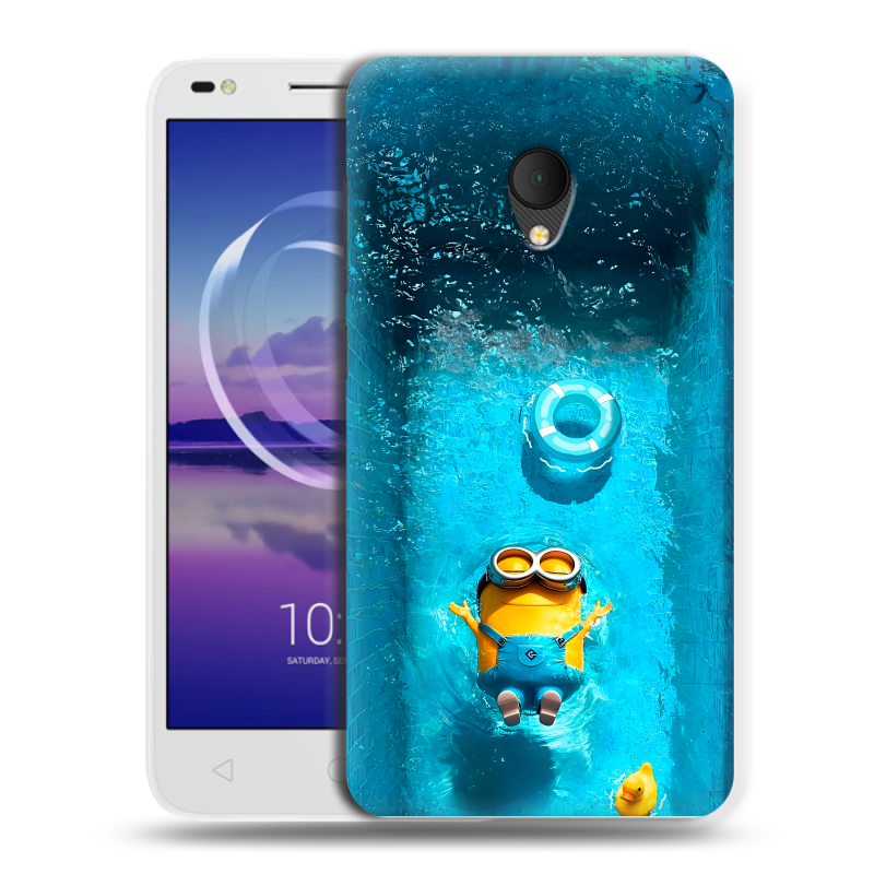 Силиконовый чехол на Alcatel U5 HD 5047d с принтом Миньоны Силиконовый чехол на Alcatel U5 HD 5047d с принтом Миньоны