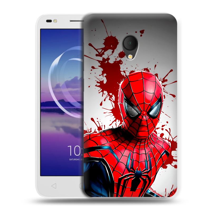 Силиконовый чехол на Alcatel U5 HD 5047d с принтом Spiderman Человек паук Силиконовый чехол на Alcatel U5 HD 5047d с принтом Spiderman Человек паук
