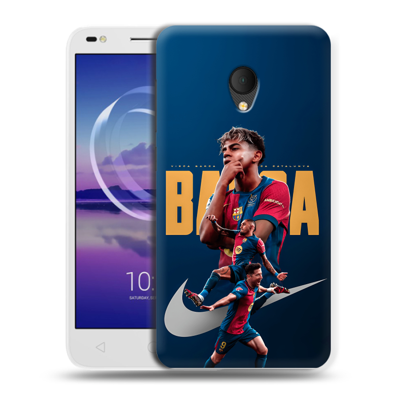 Силиконовый чехол на Alcatel U5 HD 5047d с принтом Барселона Barca Yamal Силиконовый чехол на Alcatel U5 HD 5047d с принтом Барселона Barca Yamal