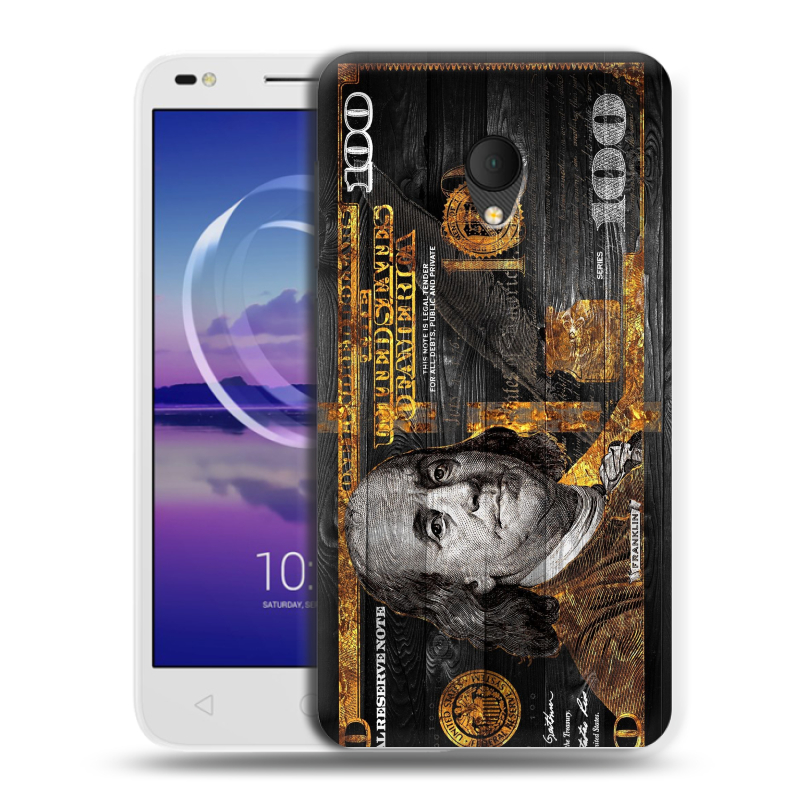 Силиконовый чехол на Alcatel U5 HD 5047d с принтом Доллар деньги Силиконовый чехол на Alcatel U5 HD 5047d с принтом Доллар деньги