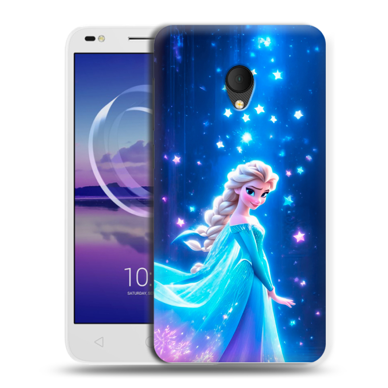 Силиконовый чехол на Alcatel U5 HD 5047d с принтом Холодное сердце Frozen Силиконовый чехол на Alcatel U5 HD 5047d с принтом Холодное сердце Frozen