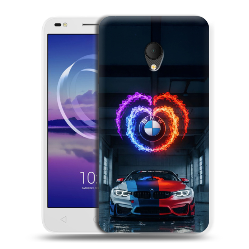 Силиконовый чехол на Alcatel U5 HD 5047d с принтом BMW БМВ Силиконовый чехол на Alcatel U5 HD 5047d с принтом BMW БМВ