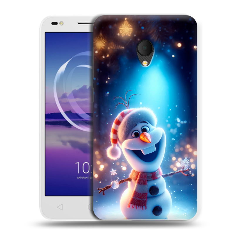 Силиконовый чехол на Alcatel U5 HD 5047d с принтом Новый год Силиконовый чехол на Alcatel U5 HD 5047d с принтом Новый год