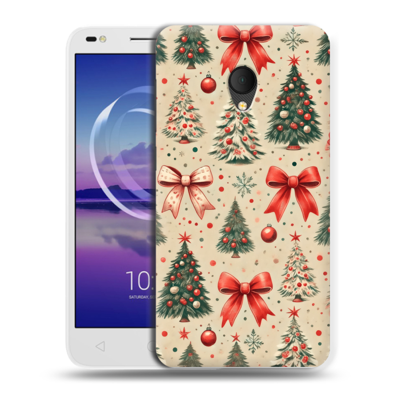 Силиконовый чехол на Alcatel U5 HD 5047d с принтом Новый год Силиконовый чехол на Alcatel U5 HD 5047d с принтом Новый год