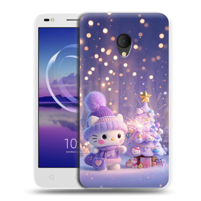 Силиконовый чехол на Alcatel U5 HD 5047d с принтом Новый год Силиконовый чехол на Alcatel U5 HD 5047d с принтом Новый год