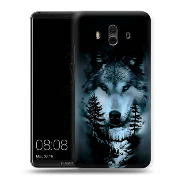 Силиконовый чехол на Huawei Mate 10 с принтом Лесной волк Силиконовый чехол на Huawei Mate 10 с принтом Лесной волк