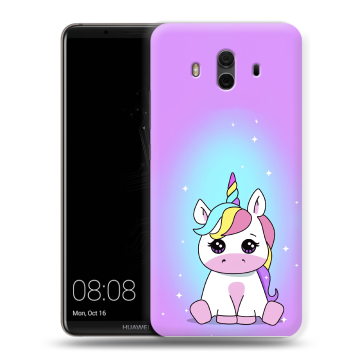 Силиконовый чехол на Huawei Mate 10 с принтом Единорог Силиконовый чехол на Huawei Mate 10 с принтом Единорог