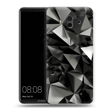 Силиконовый чехол на Huawei Mate 10 с принтом Черные кристаллы Силиконовый чехол на Huawei Mate 10 с принтом Черные кристаллы