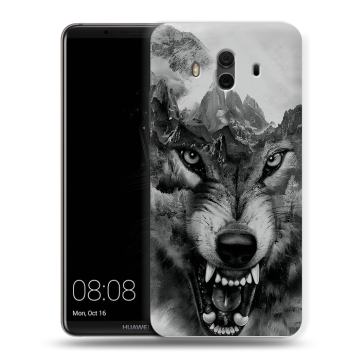 Силиконовый чехол на Huawei Mate 10 с принтом Волк Силиконовый чехол на Huawei Mate 10 с принтом Волк