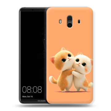 Силиконовый чехол на Huawei Mate 10 с принтом Милые котики Силиконовый чехол на Huawei Mate 10 с принтом Милые котики