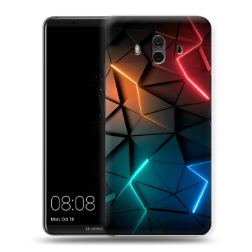 Силиконовый чехол на Huawei Mate 10 с принтом Абстракция неон Силиконовый чехол на Huawei Mate 10 с принтом Абстракция неон
