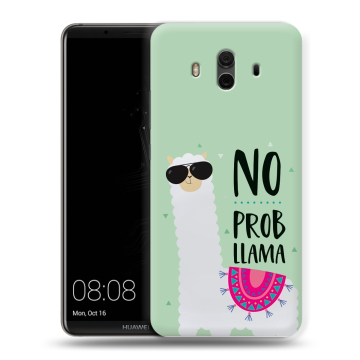 Силиконовый чехол на Huawei Mate 10 с принтом Лама Силиконовый чехол на Huawei Mate 10 с принтом Лама