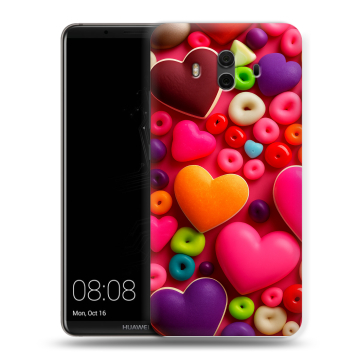 Силиконовый чехол на Huawei Mate 10 с принтом Сердечки Силиконовый чехол на Huawei Mate 10 с принтом Сердечки