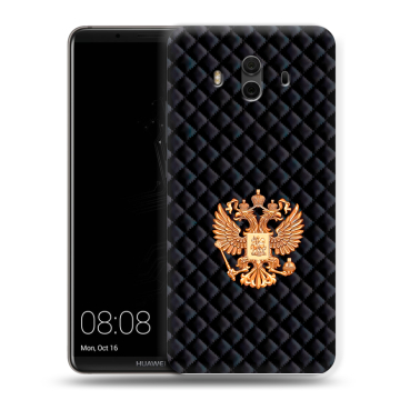 Силиконовый чехол на Huawei Mate 10 с принтом Герб России принт