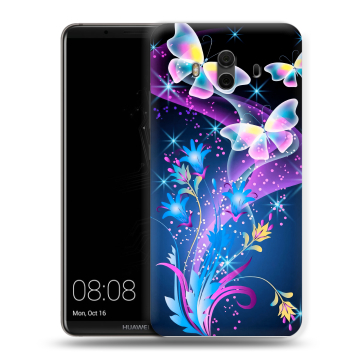 Силиконовый чехол на Huawei Mate 10 с принтом Бабочки