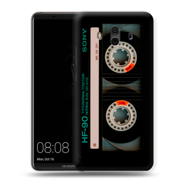 Силиконовый чехол на Huawei Mate 10 с принтом Кассета