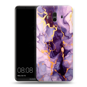 Силиконовый чехол на Huawei Mate 10 с принтом Мрамор