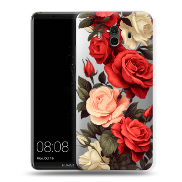 Силиконовый чехол на Huawei Mate 10 с принтом Розы