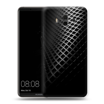Силиконовый чехол на Huawei Mate 10 с принтом Текстура металла