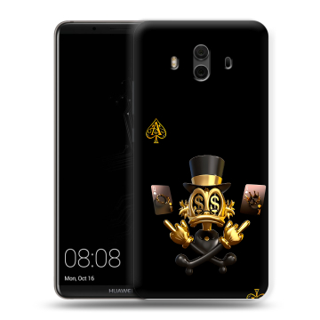 Силиконовый чехол на Huawei Mate 10 с принтом Золотой скрудж макдак