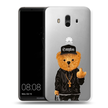 Силиконовый чехол на Huawei Mate 10 с принтом Плюшевый медведь