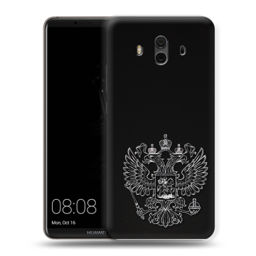 Силиконовый чехол на Huawei Mate 10 с принтом Герб России