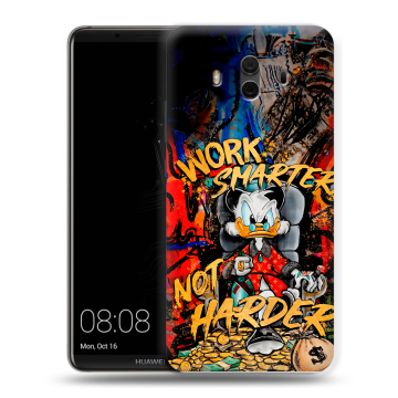 Силиконовый чехол на Huawei Mate 10 с принтом Дональд Дак Деньги