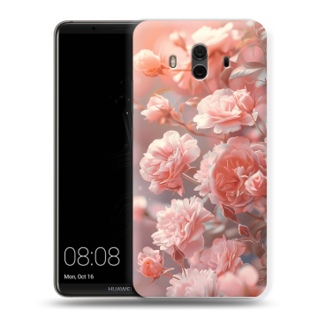Силиконовый чехол на Huawei Mate 10 с принтом Розовые розы