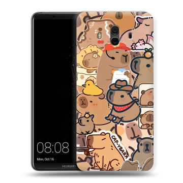Силиконовый чехол на Huawei Mate 10 с принтом капибара Силиконовый чехол на Huawei Mate 10 с принтом капибара