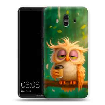 Силиконовый чехол на Huawei Mate 10 с принтом сова