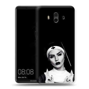 Силиконовый чехол на Huawei Mate 10 с принтом монашка Силиконовый чехол на Huawei Mate 10 с принтом монашка