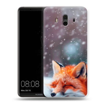 Силиконовый чехол на Huawei Mate 10 с принтом лиса Силиконовый чехол на Huawei Mate 10 с принтом лиса