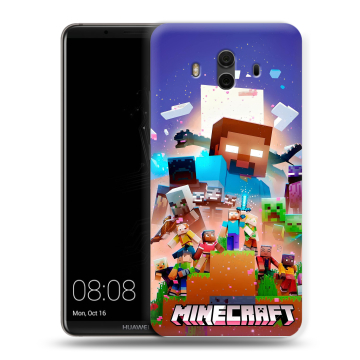 Силиконовый чехол на Huawei Mate 10 с принтом Майнкрафт Minecraft