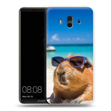 Силиконовый чехол на Huawei Mate 10 с принтом Капибара