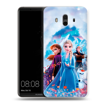 Силиконовый чехол на Huawei Mate 10 с принтом Холодное сердце Frozen