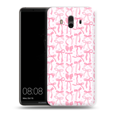 Силиконовый чехол на Huawei Mate 10 с принтом Розовые бантики Силиконовый чехол на Huawei Mate 10 с принтом Розовые бантики