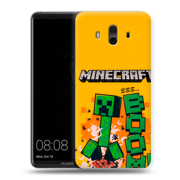 Силиконовый чехол на Huawei Mate 10 с принтом Майнкрафт Minecraft