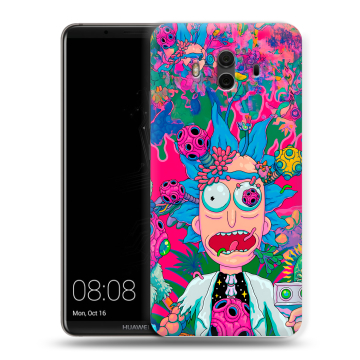 Силиконовый чехол на Huawei Mate 10 с принтом Рик и Морти Rick Morty