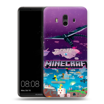 Силиконовый чехол на Huawei Mate 10 с принтом Майнкрафт Minecraft