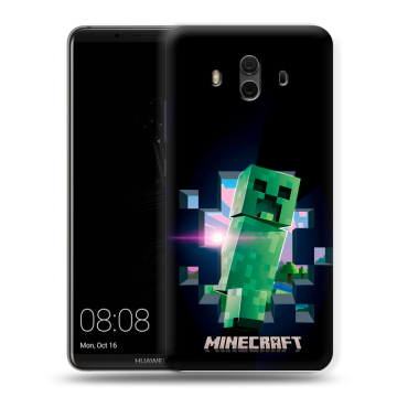 Силиконовый чехол на Huawei Mate 10 с принтом Майнкрафт Minecraft