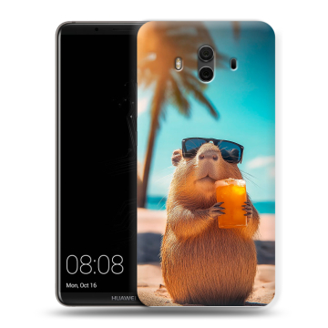 Силиконовый чехол на Huawei Mate 10 с принтом Капибара