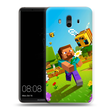 Силиконовый чехол на Huawei Mate 10 с принтом Майнкрафт Minecraft