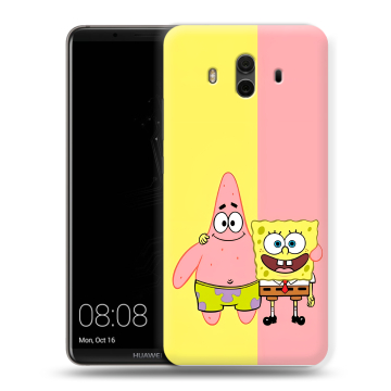 Силиконовый чехол на Huawei Mate 10 с принтом Спанч боб Спанчбоб
