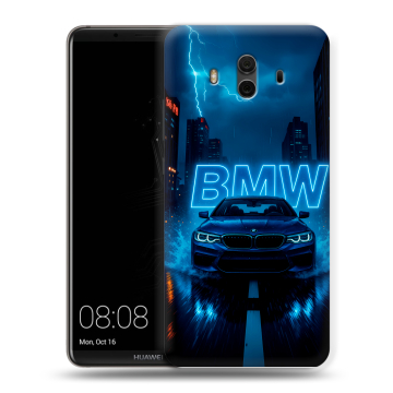 Силиконовый чехол на Huawei Mate 10 с принтом BMW БМВ