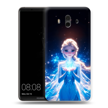 Силиконовый чехол на Huawei Mate 10 с принтом Холодное сердце Frozen